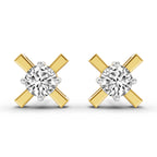 0.51 Carat Round Solitaire Stud Earrings 14K