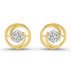 0.64 Carat Round Stud Earrings 14K