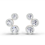 0.66 Carat Bezel Set Stud Earrings 14K - Rose Gold