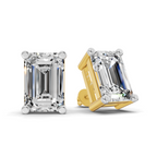 6.1 Carat 14K Gold Emerald Stud Earring