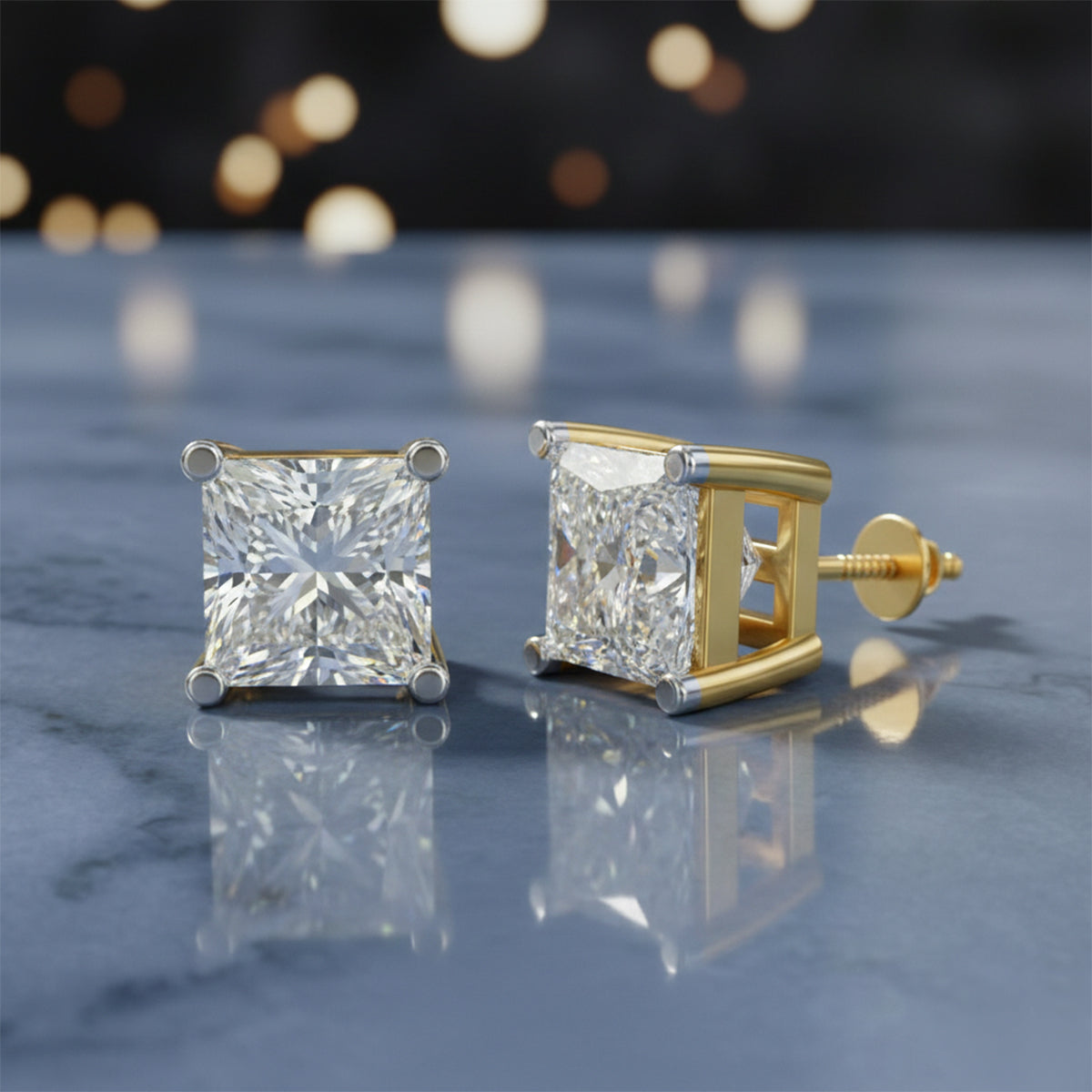 6.23 Carat 14K Gold Princess Cut Prowess
