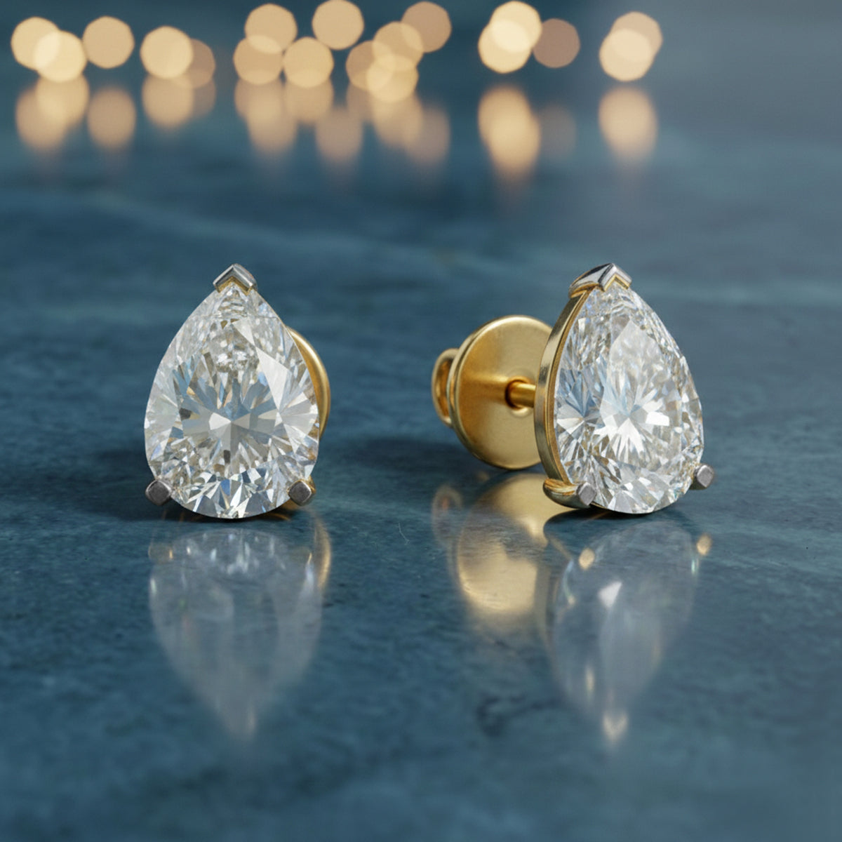 5.38 Carat 14K Gold Pear Perfection