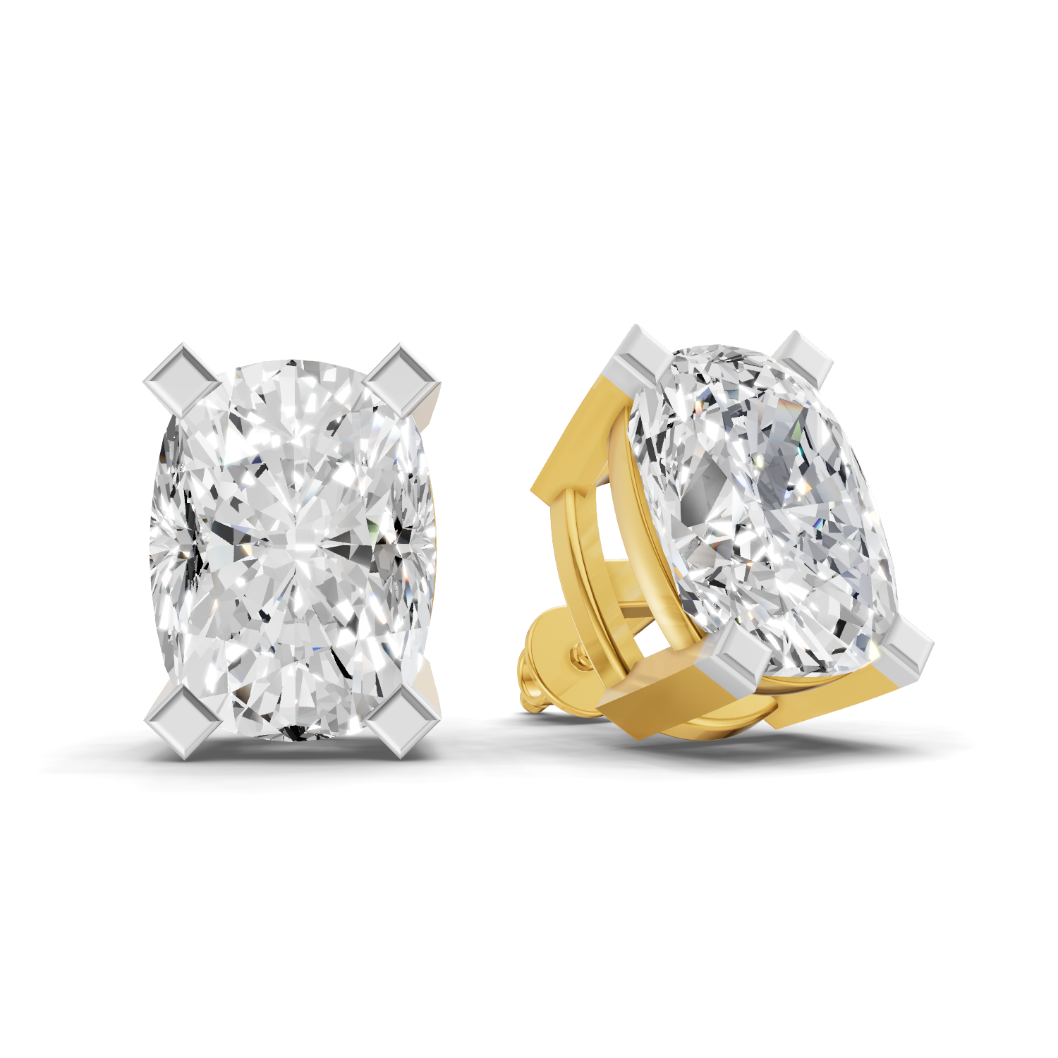 6.01 Carat 14K Gold Cushion Dazzle