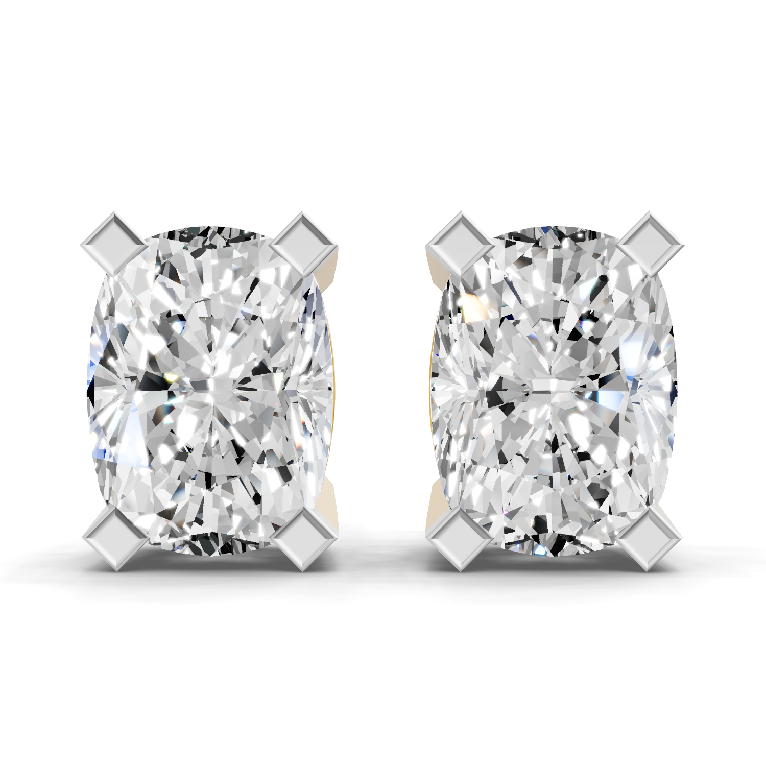 6.01 Carat 14K Gold Cushion Dazzle