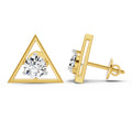 1 Carat Diamond Solitaire Stud Earrings 14K Sparkles
