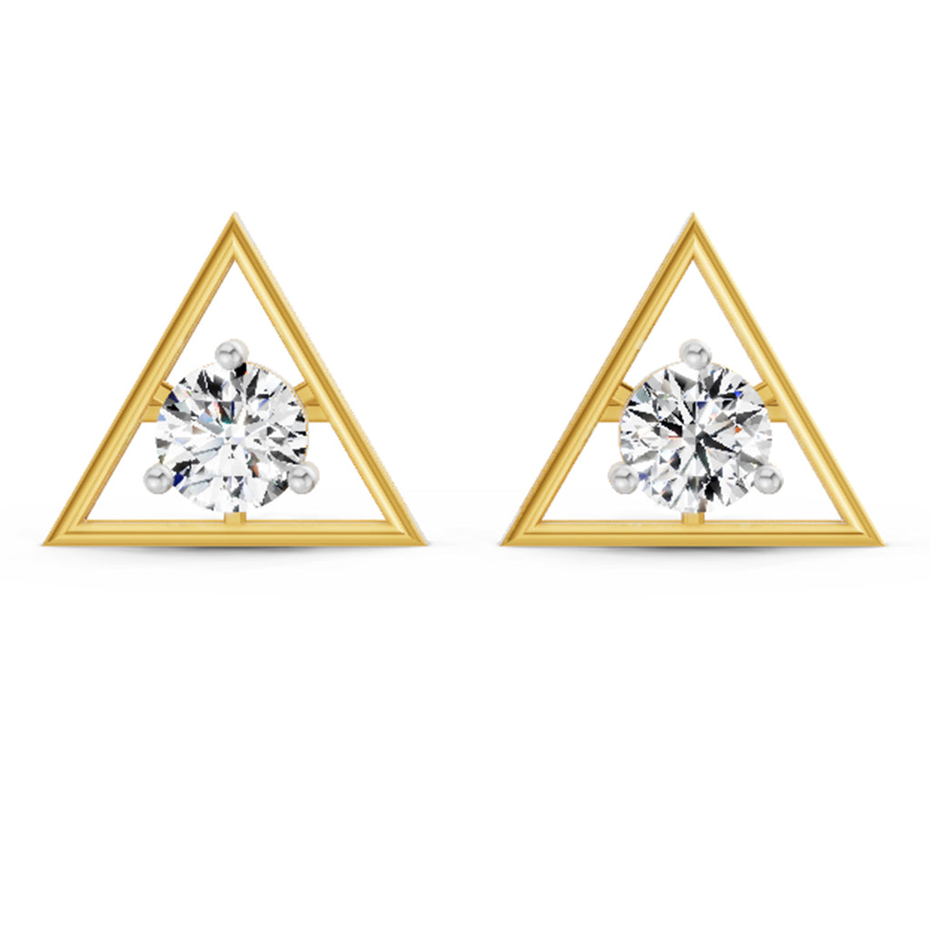 1 Carat Diamond Solitaire Stud Earrings 14K Sparkles