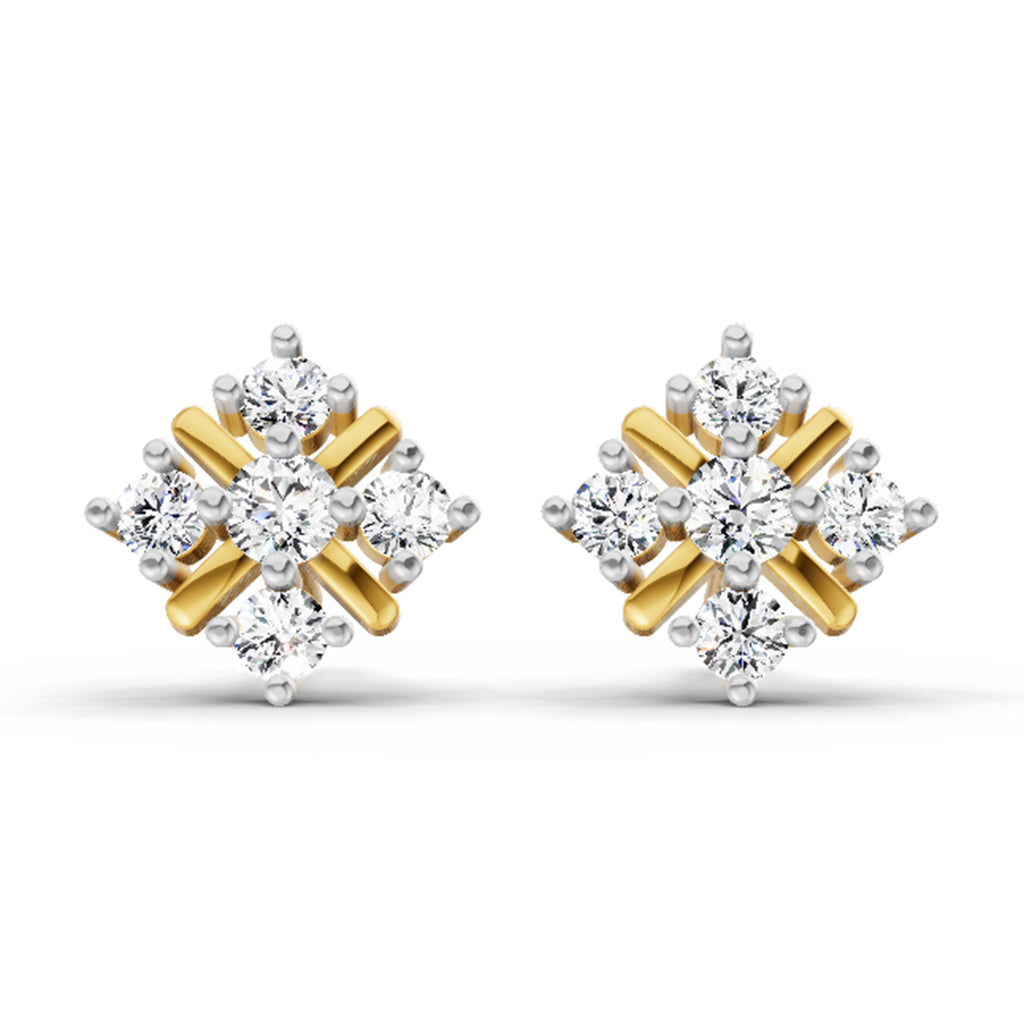 0.98 Carat Diamond Stud Earrings 14K Sparkles