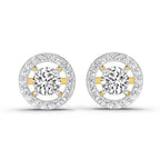 0.95 Carat Halo Diamond Stud Earrings 14K Sparkles