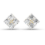 0.85 Carat Diamond Square Stud Earrings 14K