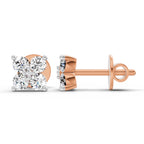 0.56 Carat Diamond Stud Earrings 14K - Rose Gold