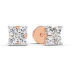0.56 Carat Diamond Stud Earrings 14K - Rose Gold