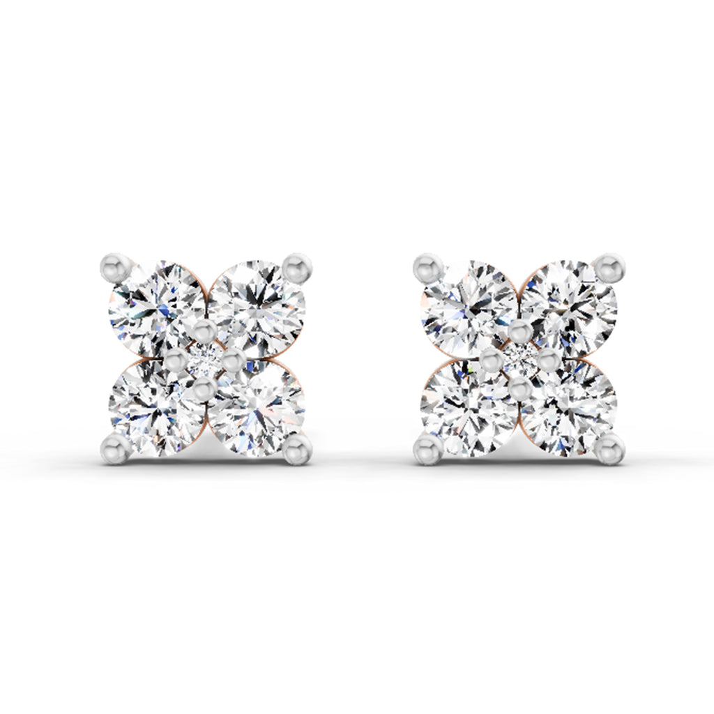 0.56 Carat Diamond Stud Earrings 14K - Rose Gold