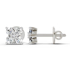 0.56 Carat Diamond Stud Earrings 14K - White Gold