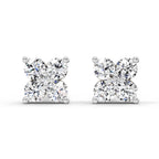 0.56 Carat Diamond Stud Earrings 14K - White Gold