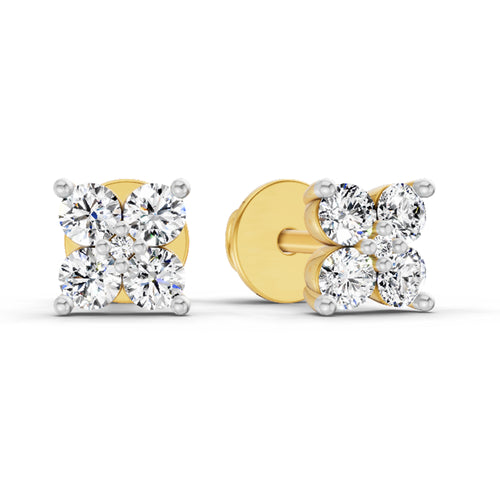 0.56 Carat Diamond Stud Earrings 14K
