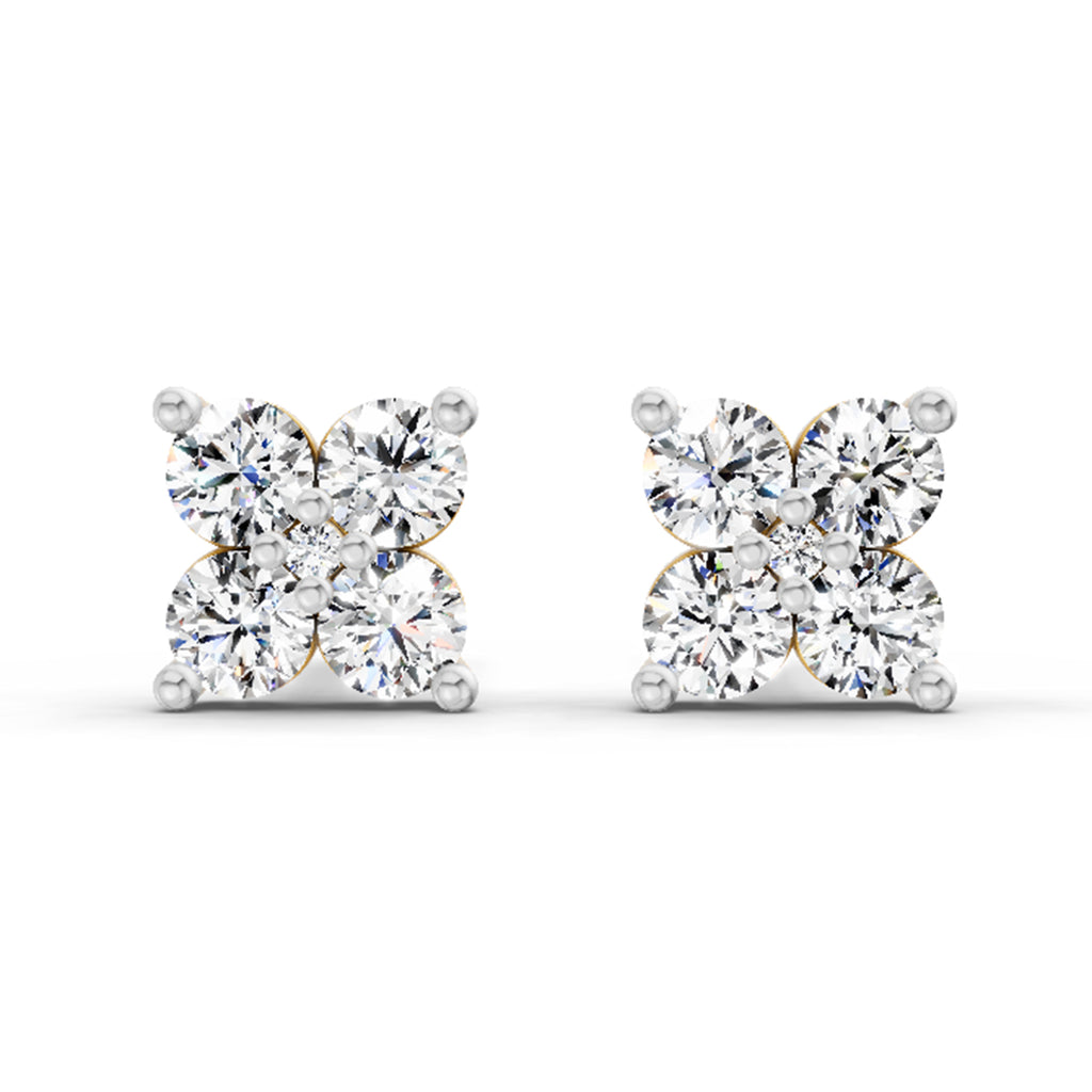 0.56 Carat Diamond Stud Earrings 14K
