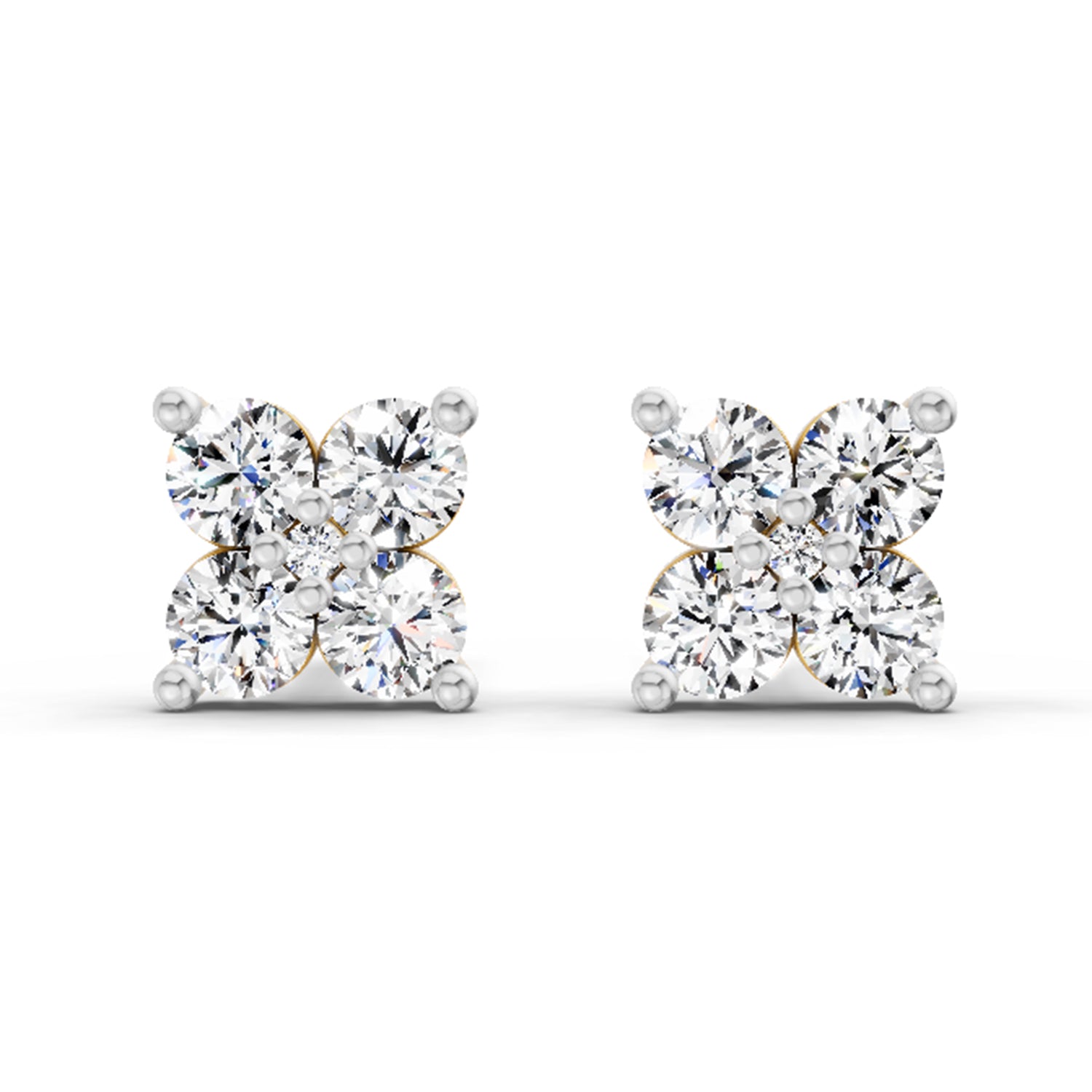 0.56 Carat Diamond Stud Earrings 14K