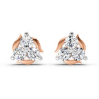 1.19 Carat Round Star Shape Fashion Earrings 14K - Rose Gold