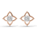 0.76 Carat Diamond Stud Earrings 14K - Rose Gold