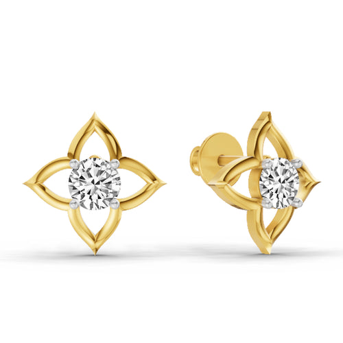 0.76 Carat Diamond Stud Earrings 14K