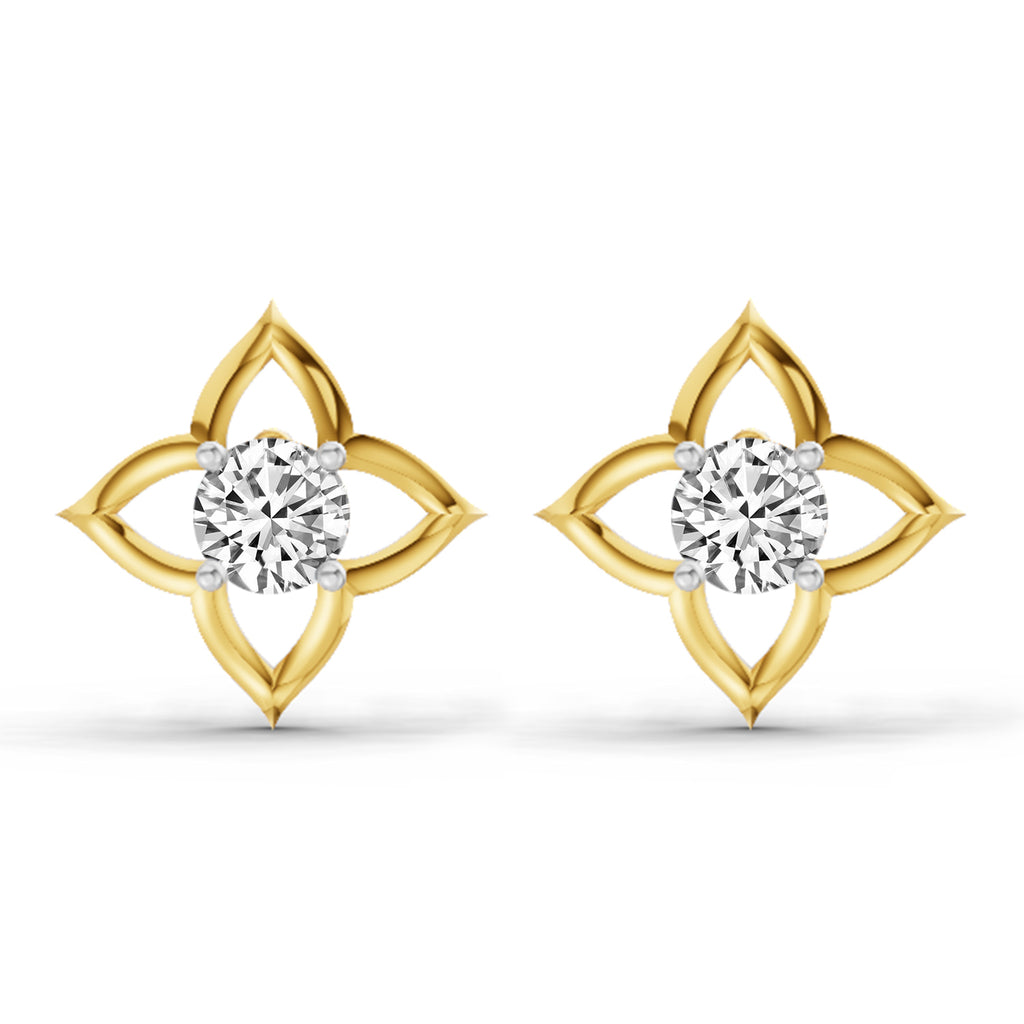 0.76 Carat Diamond Stud Earrings 14K