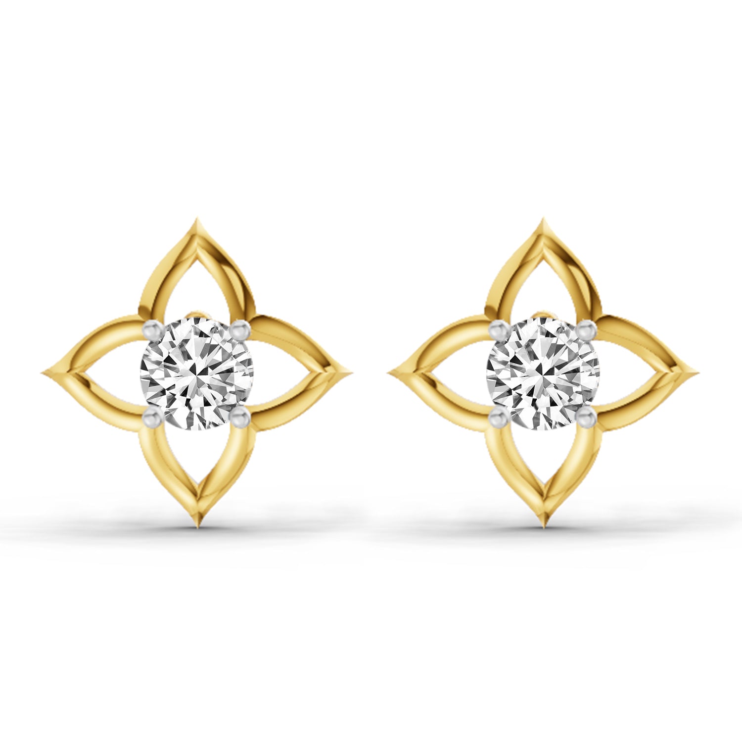 0.76 Carat Diamond Stud Earrings 14K