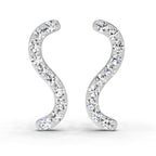 0.70 Carat Round S Shape Earrings 14K - Rose Gold