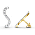 0.70 Carat Round S Shape Earrings 14K