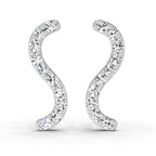 0.70 Carat Round S Shape Earrings 14K
