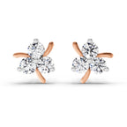 0.57 Carat Pear-Shaped Drop Stud Earrings 14K - Rose Gold