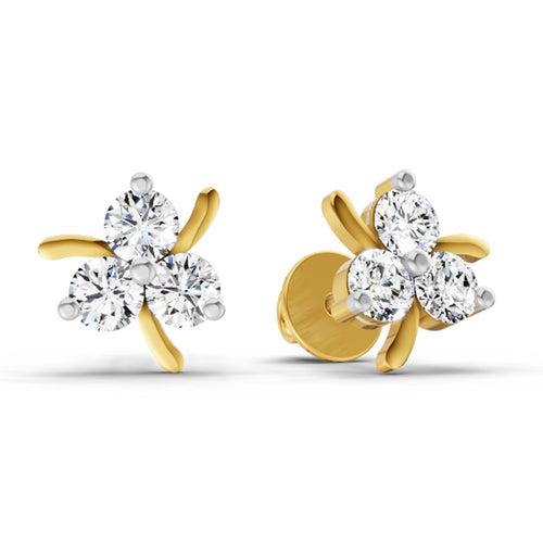 0.57 Carat Pear-Shaped Drop Stud Earrings 14K