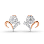 1.33 Carat Diamond Cluster Stud Earrings 14K - Rose Gold