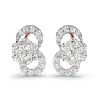0.52 Carat Infinity Cluster Studs Earrings 14K - Rose Gold