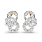 0.52 Carat Infinity Cluster Studs Earrings 14K