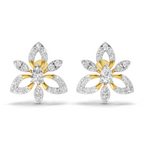 0.90 Carat Floral Earrings 14K