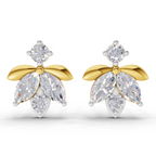 1.31 Carat Lotus Diamond Earrings 14K