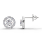 0.83 Carat Diamond Earrings 14K - White Gold