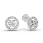 0.83 Carat Diamond Earrings 14K - White Gold