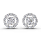 0.83 Carat Diamond Earrings 14K - White Gold