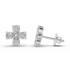1.6 Carat Royale Flora Studs Diamond Earrings 14K - White Gold