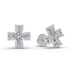 1.6 Carat Royale Flora Studs Diamond Earrings 14K - White Gold