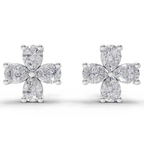 1.6 Carat Royale Flora Studs Diamond Earrings 14K - White Gold