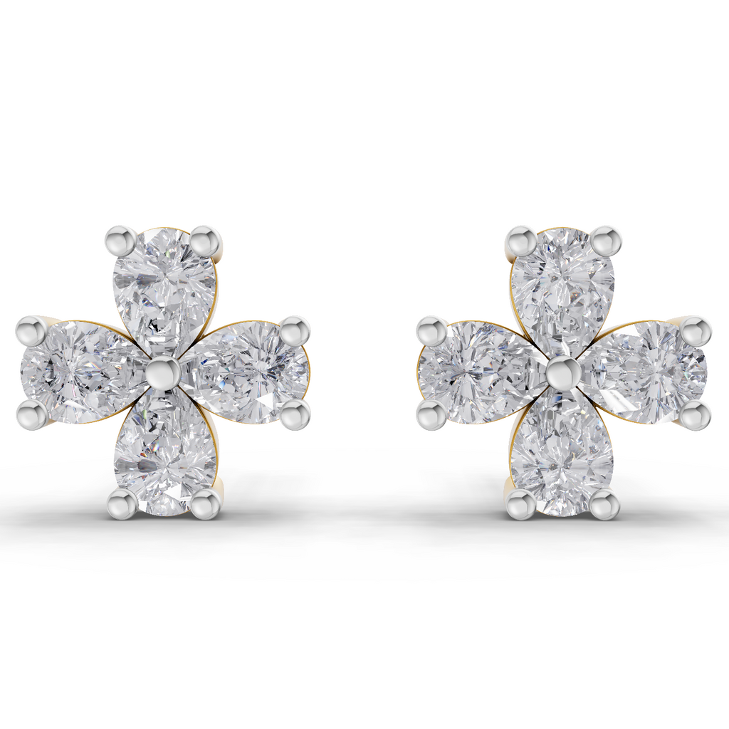 1.6 Carat Royale Flora Studs Diamond Earrings 14K