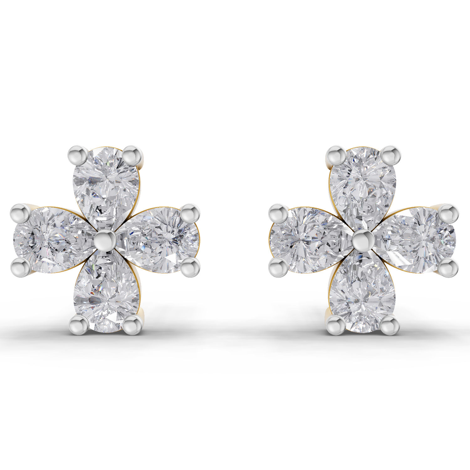 1.6 Carat Royale Flora Studs Diamond Earrings 14K