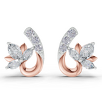 0.55 Carat Lotus Diamond Earrings 14K - Rose Gold