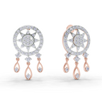 1.81 Carat Dream catcher Diamond Earrings 14K - Rose Gold