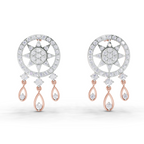 1.81 Carat Dream catcher Diamond Earrings 14K - Rose Gold
