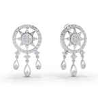 1.81 Carat Dream catcher Diamond Earrings 14K - White Gold