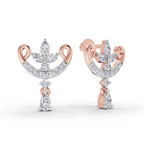 0.75 Carat Moonflower Diamond Earrings 14K - Rose Gold