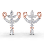 0.75 Carat Moonflower Diamond Earrings 14K - Rose Gold